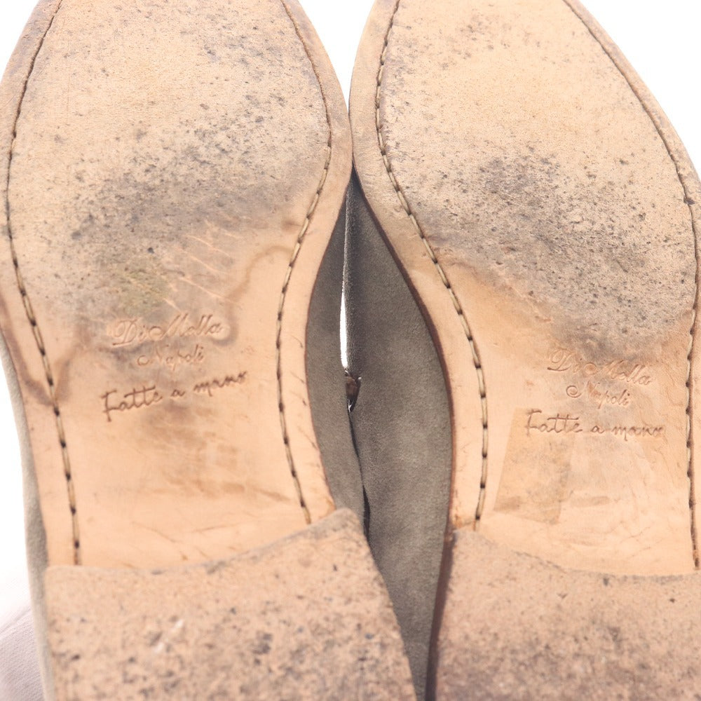 ■ DI MELLA デイメッラ スニーカー シューズ 2015 靴 デッキタイプ ハンドメイド メンズ 5 24.0cm相当 カーキグレー 付属品付き