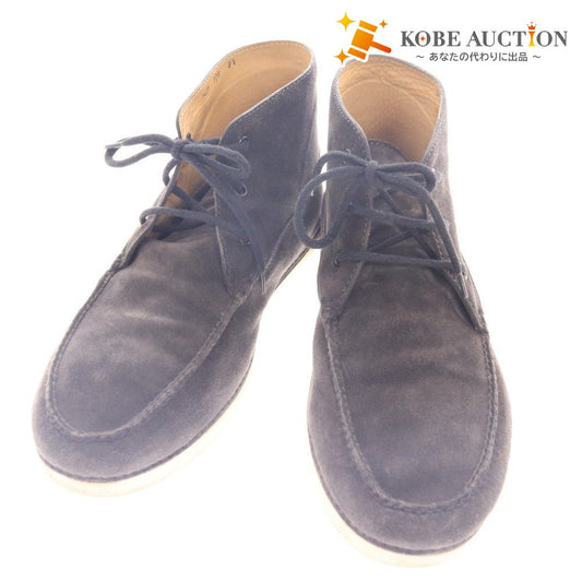 ■ GRAVIS グラビス ハイカットスニーカー SUP 128 スエード 靴 Uチップ メンズ 8 1/2 26.5cm相当 ダークネイビー 付属品付き