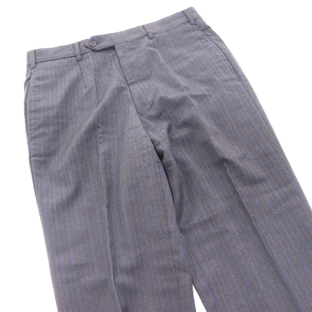 ■ ドレステリア スーツ セットアップ 長袖 ジャケット アウター パンツ ボトムス ストライプ柄 上下 メンズ 44 ネイビー ハンガー付き