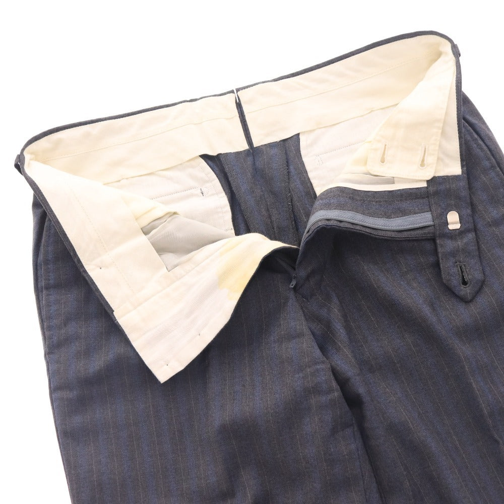 ■ ドレステリア スーツ セットアップ 長袖 ジャケット アウター パンツ ボトムス ストライプ柄 上下 メンズ 44 ネイビー ハンガー付き