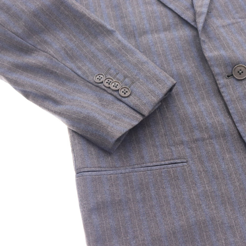 ■ ドレステリア スーツ セットアップ 長袖 ジャケット アウター パンツ ボトムス ストライプ柄 上下 メンズ 44 ネイビー ハンガー付き