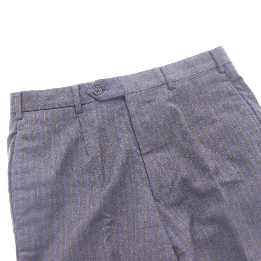 ■ ドレステリア スーツ セットアップ 長袖 ジャケット アウター パンツ ボトムス ストライプ柄 上下 メンズ 44 ネイビー ハンガー付き