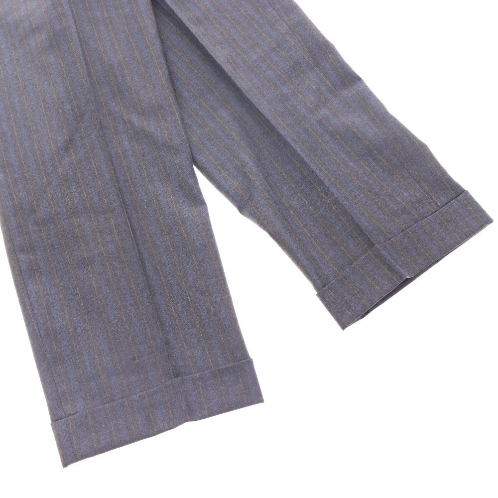 ■ ドレステリア スーツ セットアップ 長袖 ジャケット アウター パンツ ボトムス ストライプ柄 上下 メンズ 44 ネイビー ハンガー付き