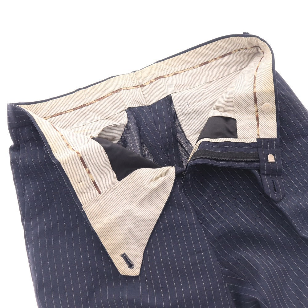 ■ TIMOTHYEVEREST ティモシー・エベレスト スーツ セットアップ 長袖 ジャケット パンツ 上下 ストライプ柄 日本製 メンズ PM ネイビー