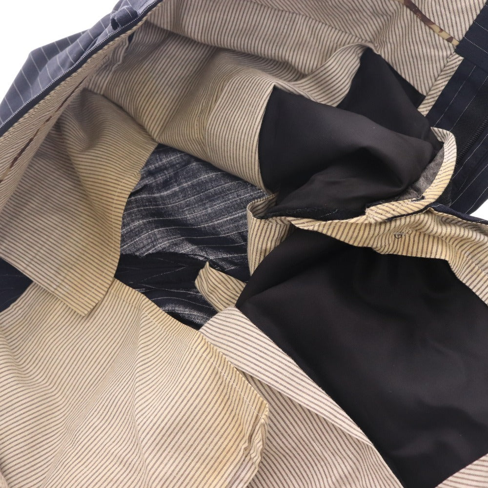 ■ TIMOTHYEVEREST ティモシー・エベレスト スーツ セットアップ 長袖 ジャケット パンツ 上下 ストライプ柄 日本製 メンズ PM ネイビー