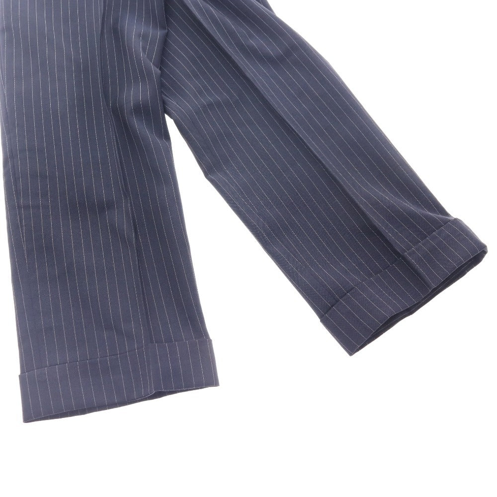 ■ TIMOTHYEVEREST ティモシー・エベレスト スーツ セットアップ 長袖 ジャケット パンツ 上下 ストライプ柄 日本製 メンズ PM ネイビー