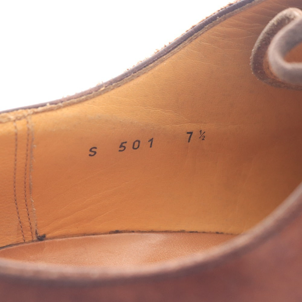 ■ Soffice&Solid ソフィスアンドソリッド ドレスシューズ S 501 レザー 革靴 ストレートチップ 日本製 メンズ 7 1/2 25.5cm相当 ブラウン