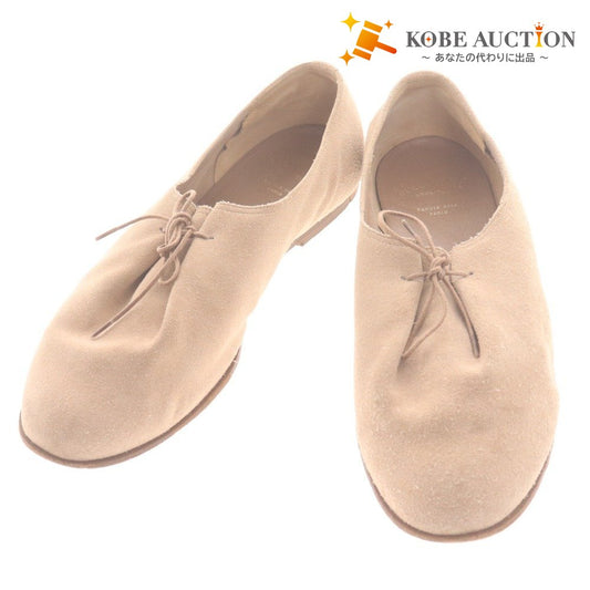 ■ ソロヴィエール フラットシューズ 靴 スエード メンズ 40（25.5-26cm相当）ベージュ 付属品付き