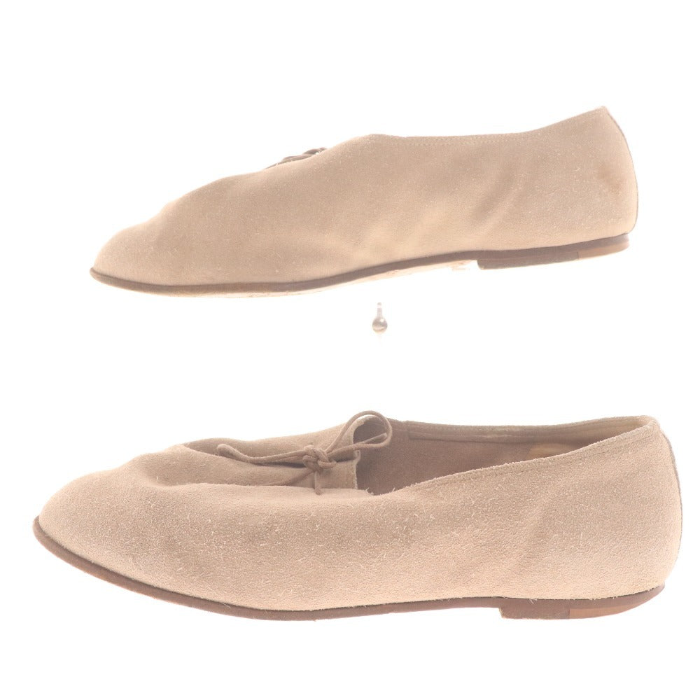■ ソロヴィエール フラットシューズ 靴 スエード メンズ 40（25.5-26cm相当）ベージュ 付属品付き