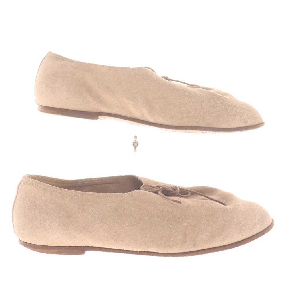 ■ ソロヴィエール フラットシューズ 靴 スエード メンズ 40（25.5-26cm相当）ベージュ 付属品付き