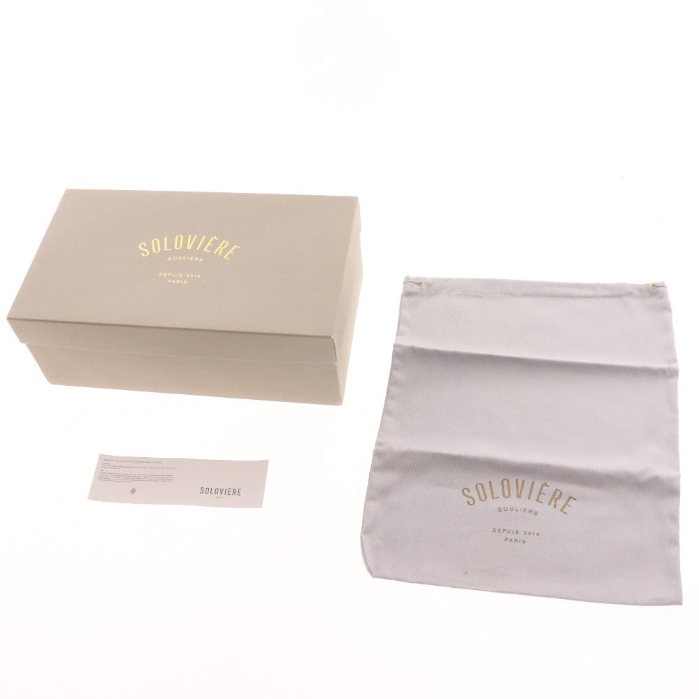 ■ ソロヴィエール フラットシューズ 靴 スエード メンズ 40（25.5-26cm相当）ベージュ 付属品付き