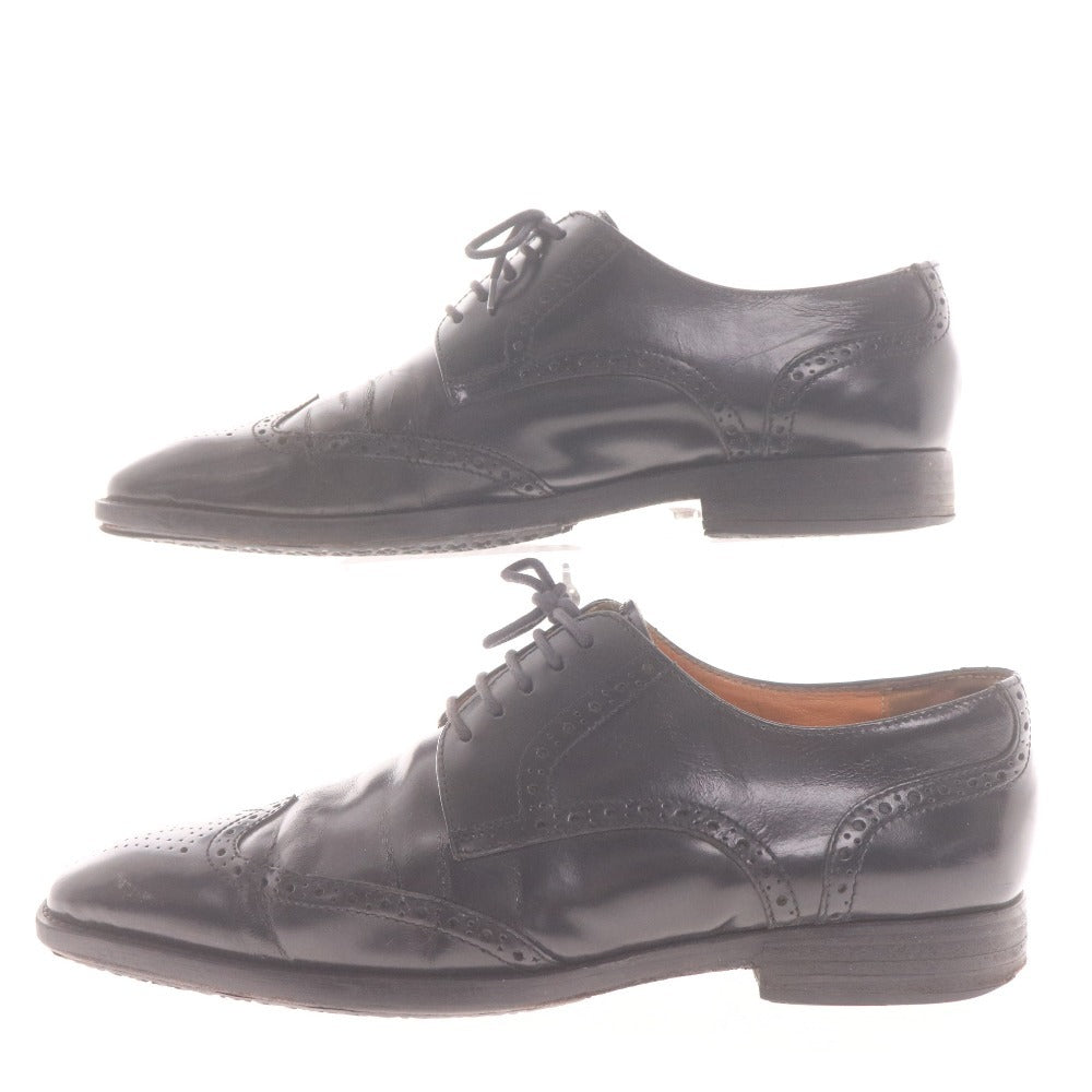 ■ ステファノロッシ ビジネスシューズ 靴 ドレスシューズ レースアップシューズ ウィングチップ メンズ 41（26cm相当）ブラック