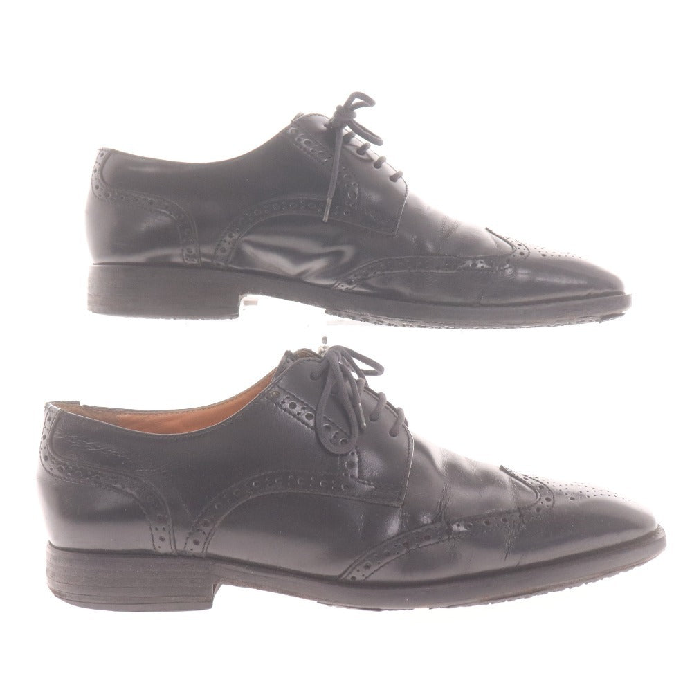 ■ ステファノロッシ ビジネスシューズ 靴 ドレスシューズ レースアップシューズ ウィングチップ メンズ 41（26cm相当）ブラック