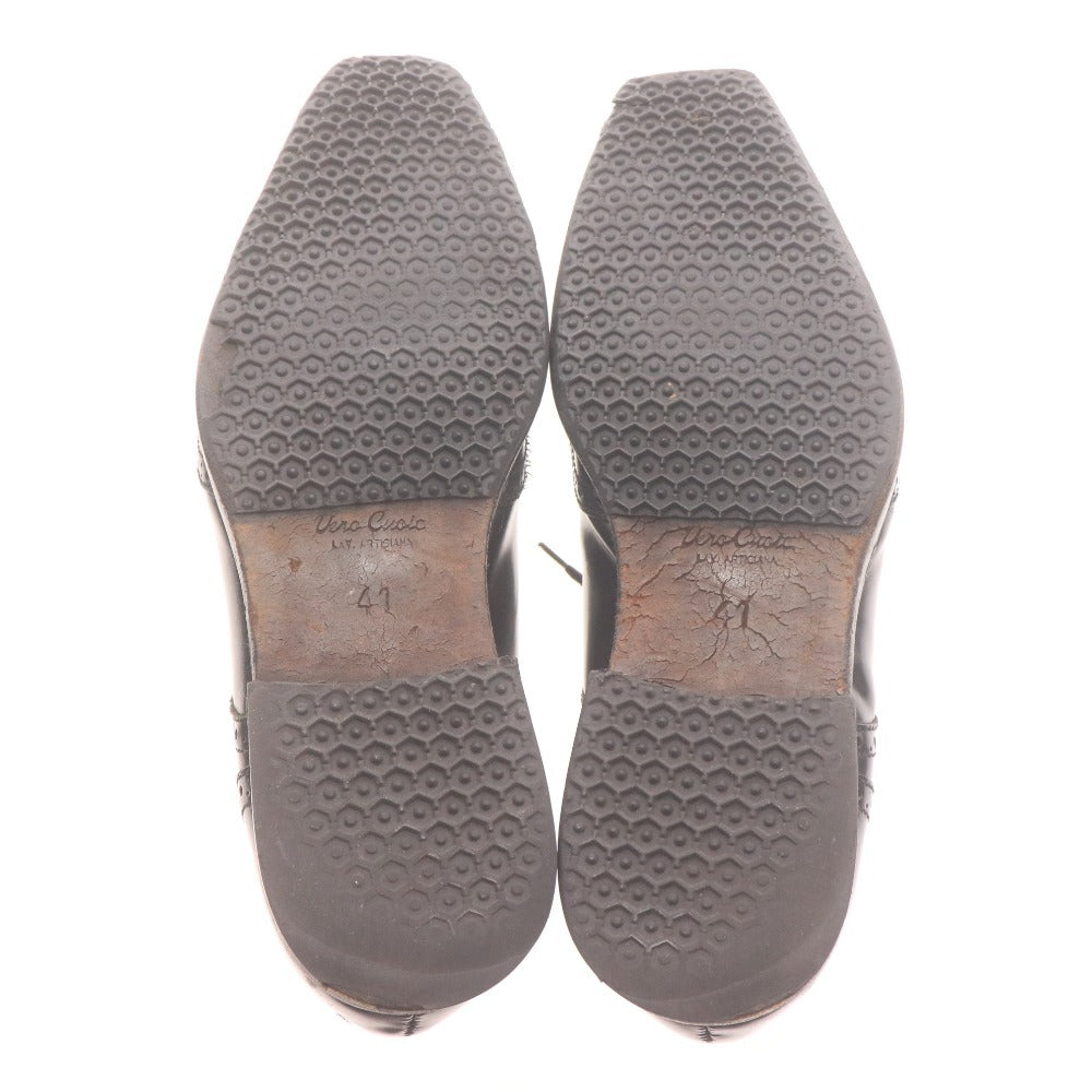 ■ ステファノロッシ ビジネスシューズ 靴 ドレスシューズ レースアップシューズ ウィングチップ メンズ 41（26cm相当）ブラック