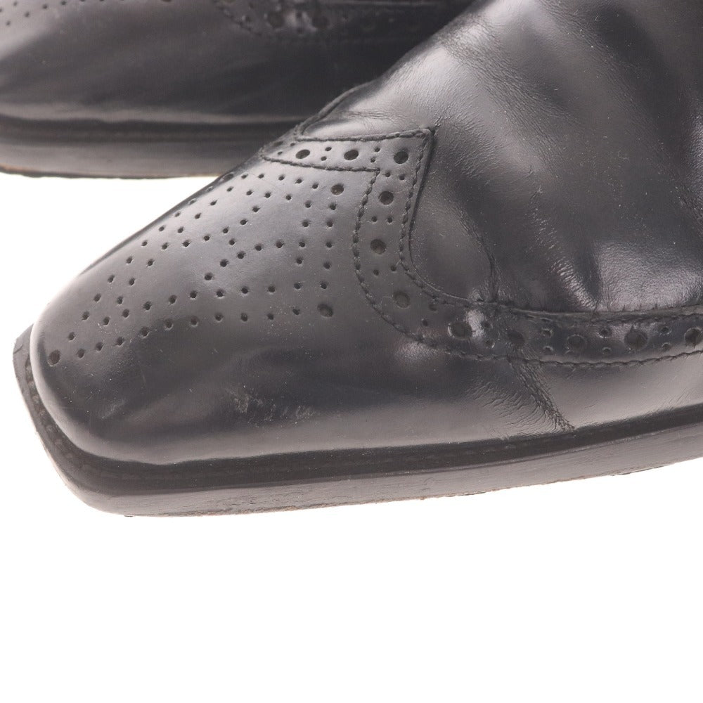 ■ ステファノロッシ ビジネスシューズ 靴 ドレスシューズ レースアップシューズ ウィングチップ メンズ 41（26cm相当）ブラック