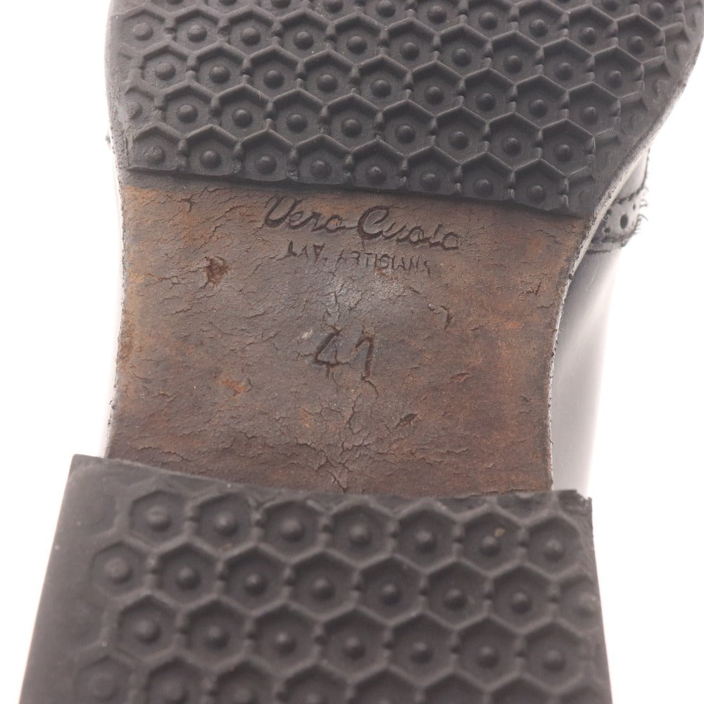 ■ ステファノロッシ ビジネスシューズ 靴 ドレスシューズ レースアップシューズ ウィングチップ メンズ 41（26cm相当）ブラック