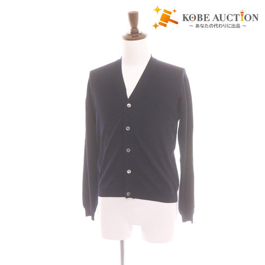 ■ SOVEREIGN UNITEDARROWS ソブリン カーディガン 長袖 トップス アウター ニット Vネック イタリア製 メンズ 46 (Sサイズ相当) ネイビー