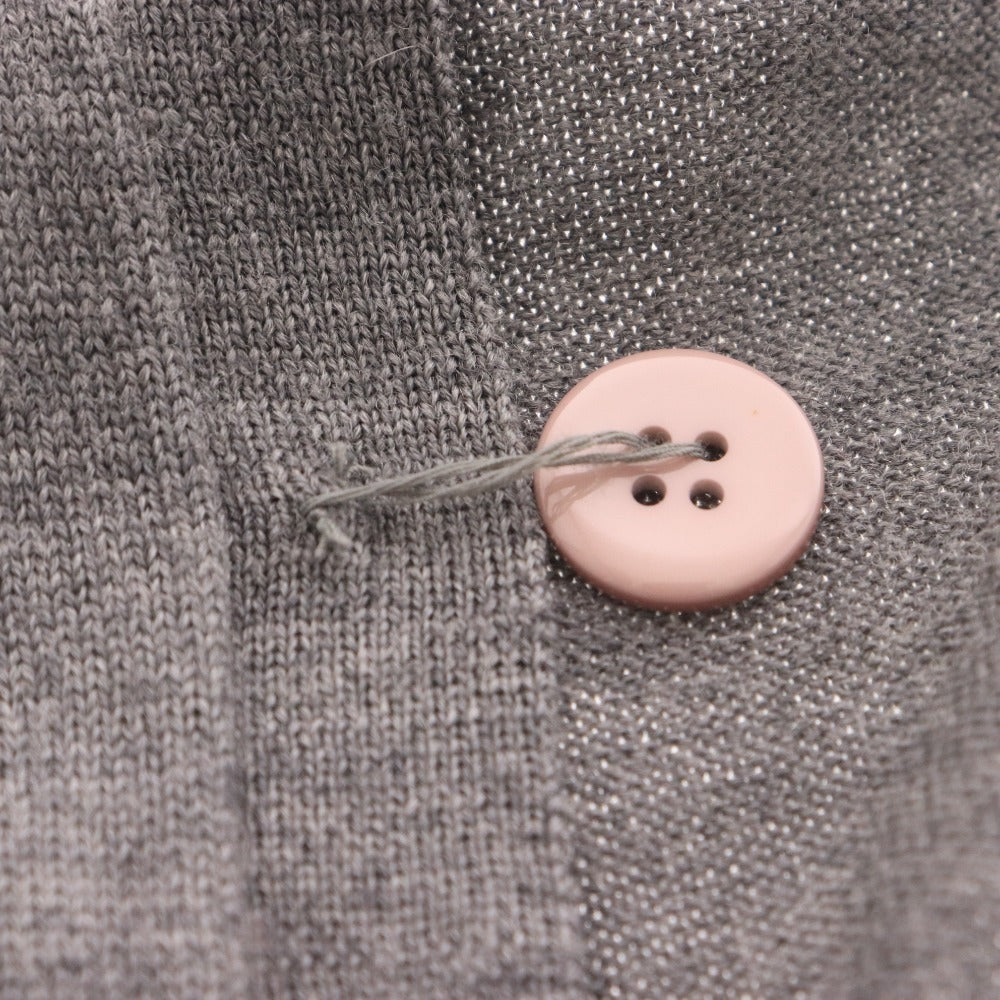 ■ EZ BY ZEGNA エルメネジルド ゼニア カーディガン 長袖 トップス アウター 襟 メンズ レディース 実寸Sサイズ相当 グレー