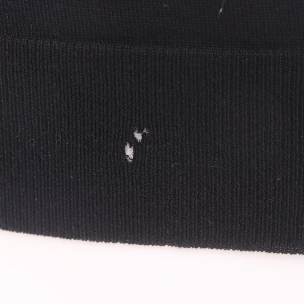 ■ EDIFICE Le plus eleve エディフィス Tシャツ 長袖 トップス 丸首 ウール100% メンズ M ブラック 黒