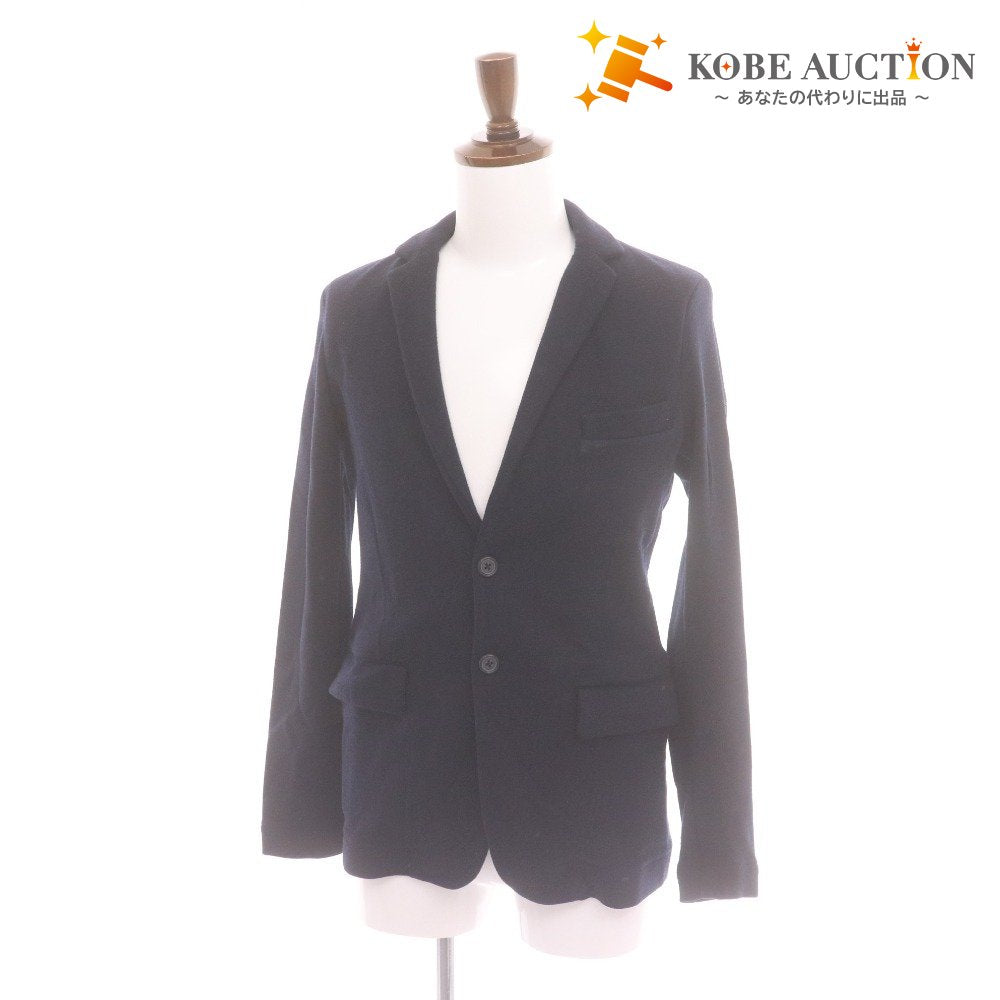 ■ UNITED ARROWS ユナイテッドアローズ テーラードジャケット 長袖 アウター 襟 フロントボタン メンズ M ネイビー