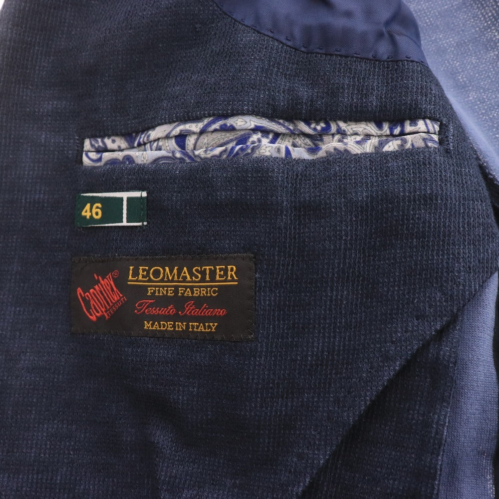 ■ ETONNE エトネ テーラードジャケット 長袖 アウター 襟 フロントボタン 裏地総柄 メンズ M ネイビー