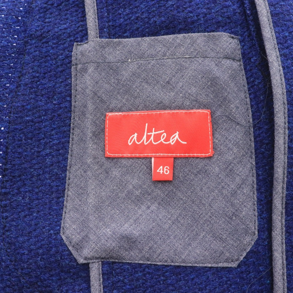 ■ altea アルテア テーラードジャケット 長袖 アウター 襟 フロントボタン イタリア製 メンズ 46 (S～M相当) ブルー系