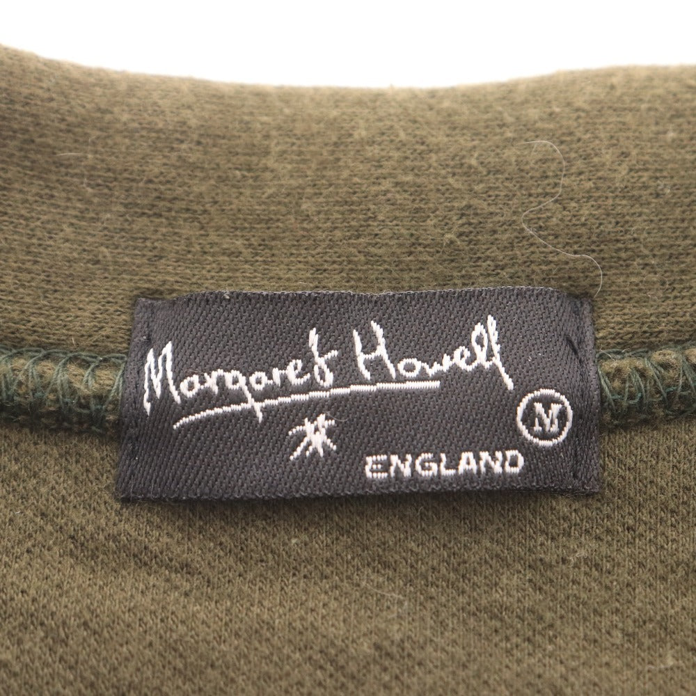 ■ MARGARET HOWELL マーガレットハウエル ノーカラージャケット 長袖 アウター フロントボタン 日本製 メンズ M カーキ系