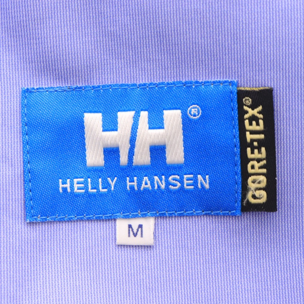 ■ HELLY HANSEN ヘリーハンセン レインコート ジャケット 長袖 アウター フード チェック柄 ファスナー 防水 雨具 メンズ M ベージュ系