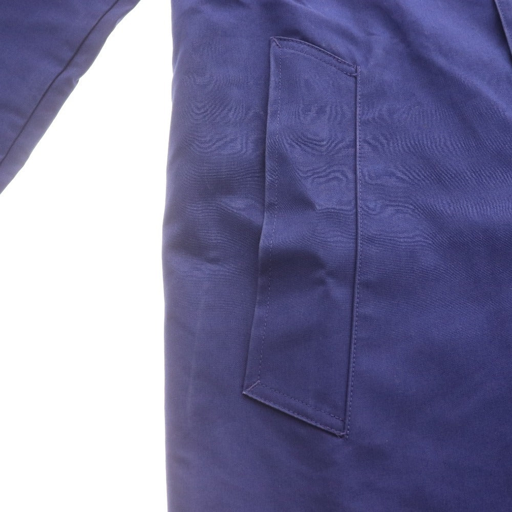 ■ Traditional Weatherwear ジャケット コート 長袖 アウター 襟 フード取り外し可 撥水加工 ボタン ロゴ メンズ 36 (S～M相当) ネイビー