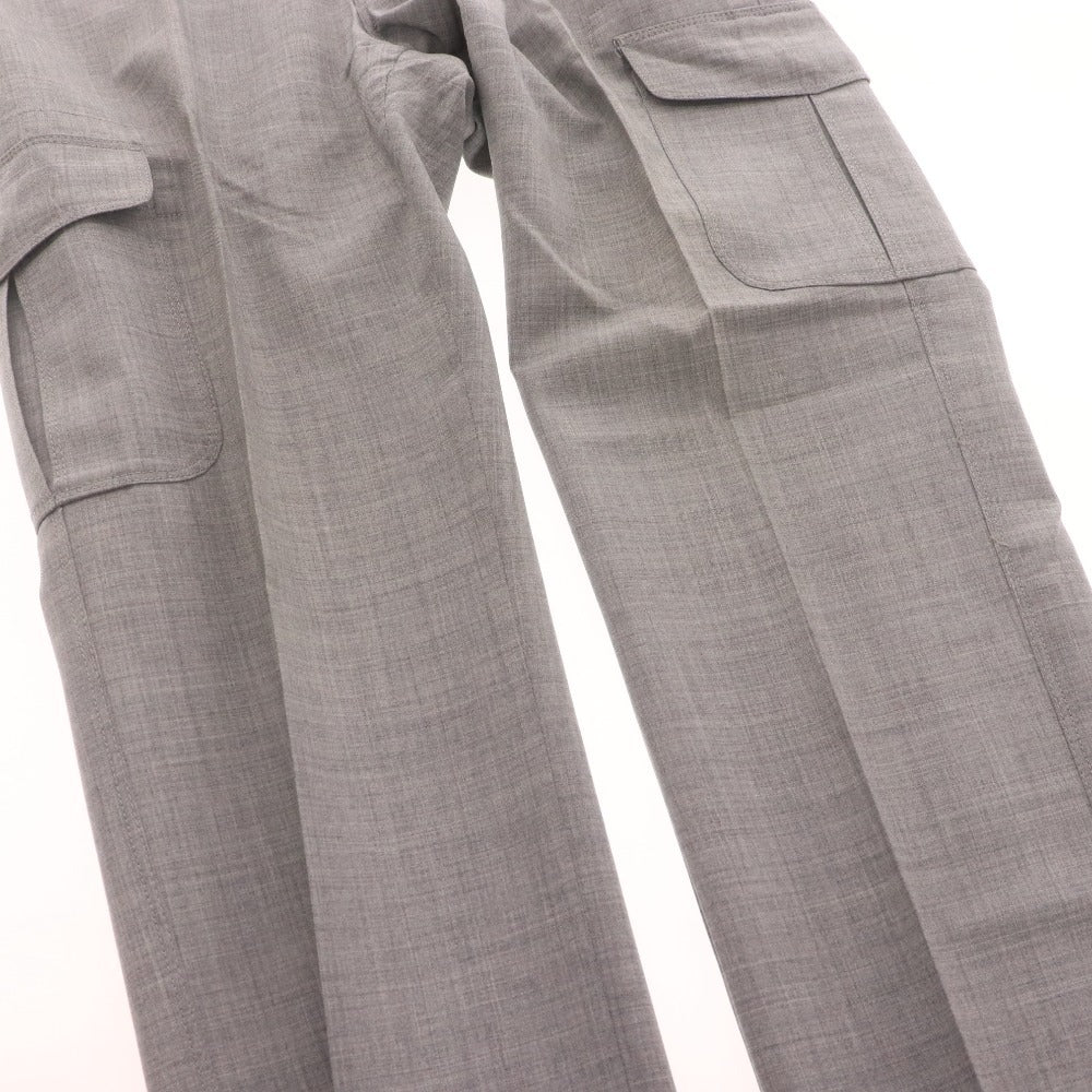 ■ EDIFICE エディフィス スラックスパンツ ボトムス 総柄 日本製 メンズ 44 (Mサイズ相当) ライトグレー