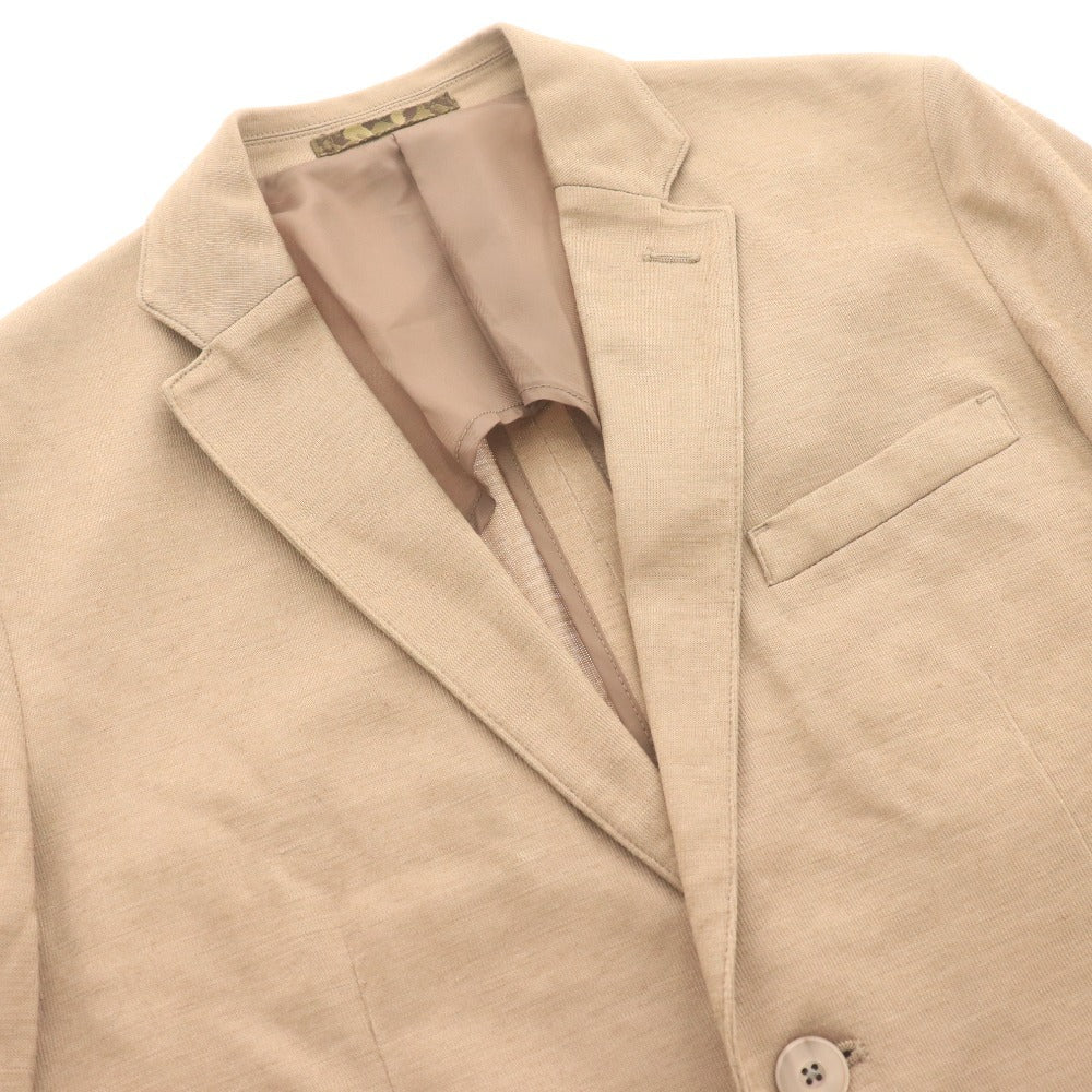 ■ NICOLE ニコル テーラードジャケット 長袖 アウター 襟 フロントボタン 胸ポケット メンズ 46 (Mサイズ相当) ベージュ系