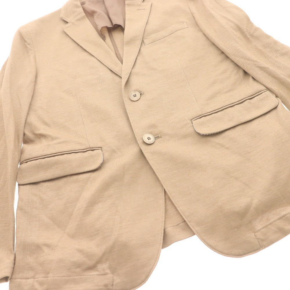 ■ NICOLE ニコル テーラードジャケット 長袖 アウター 襟 フロントボタン 胸ポケット メンズ 46 (Mサイズ相当) ベージュ系