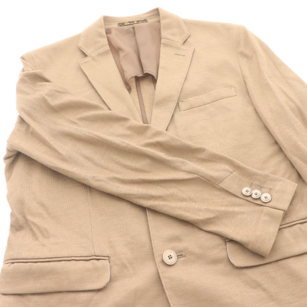 ■ NICOLE ニコル テーラードジャケット 長袖 アウター 襟 フロントボタン 胸ポケット メンズ 46 (Mサイズ相当) ベージュ系
