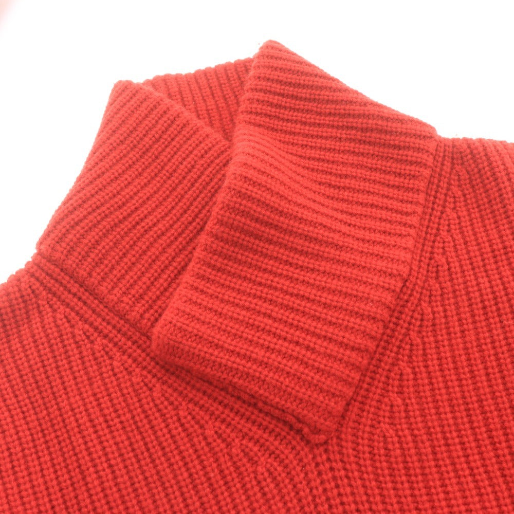 ■ TOMORROWLAND トゥモローランド セーター 長袖 トップス ニット 襟クロス 日本製 メンズ S レッド