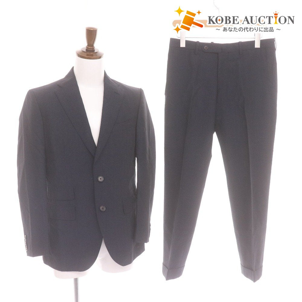 ■ HAVANA Marzotto ハバナ マルゾット スーツ セットアップ 上下 長袖 ジャケット アウター 46-8Drop S～M ボトムス パンツ S ネイビー系