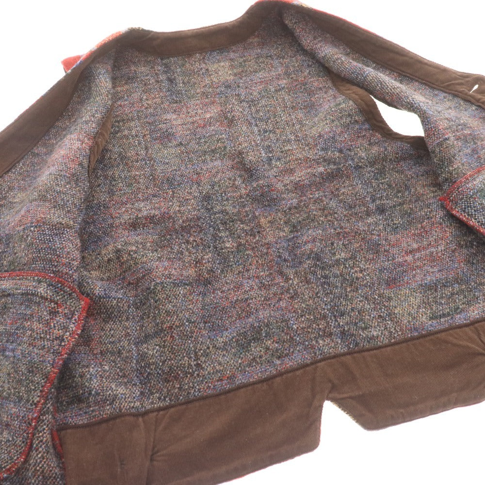 ■ BERT PULITZER バートピューリッツアー ニットベスト ノースリーブ トップス ボタン チェック柄 メンズ M マルチカラー レッド系