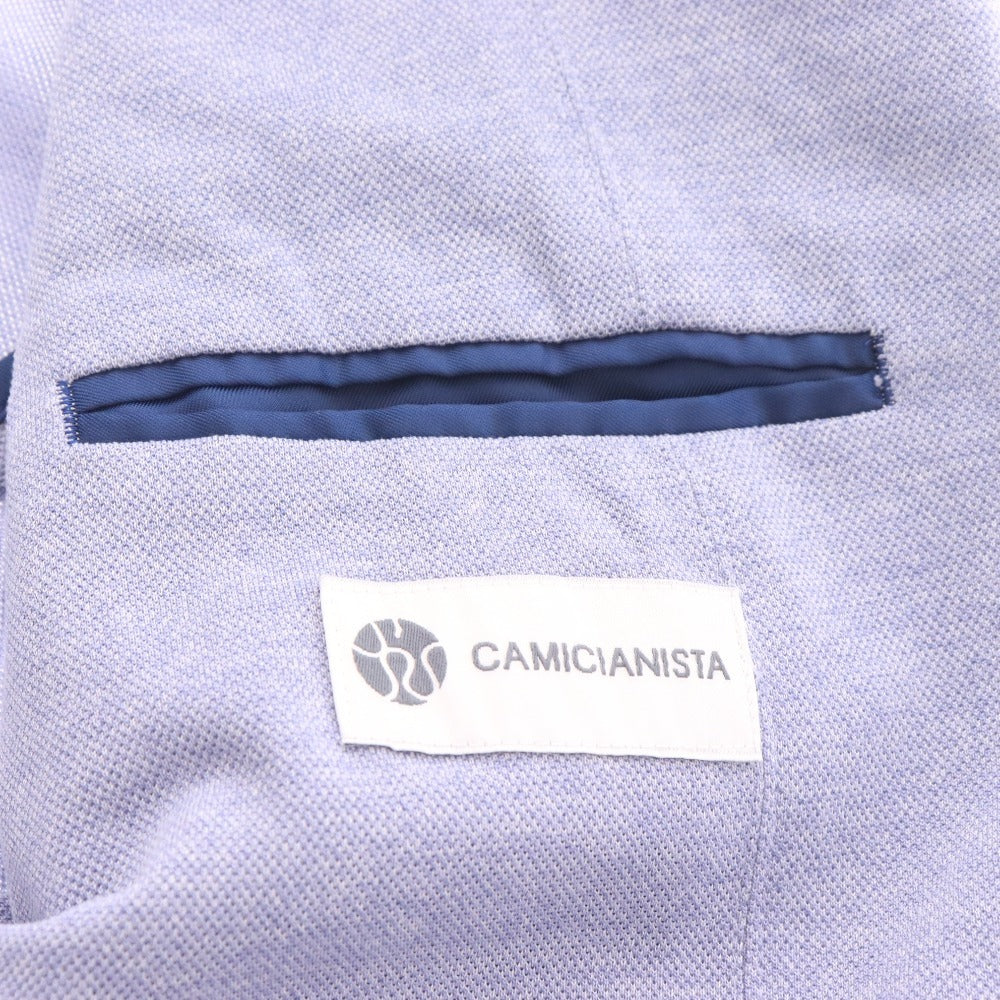 ■ CAMICIANISTA カミチャニスタ テーラードジャケット 長袖 アウター 襟 フロントボタン メンズ M ライトブルー