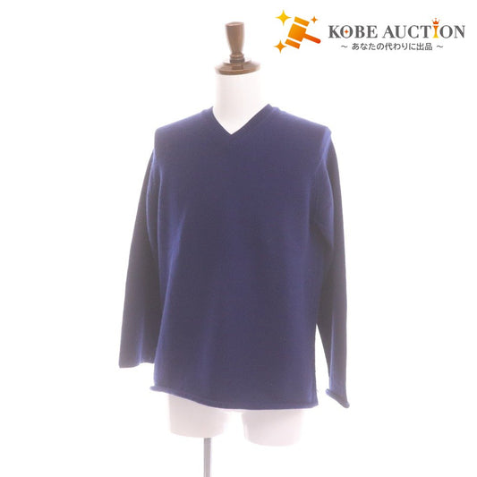 ■ COMME des GARCONS SHIRT コムデギャルソン セーター D-TK9210 長袖 トップス Vネック フランス製 メンズ S ネイビー系