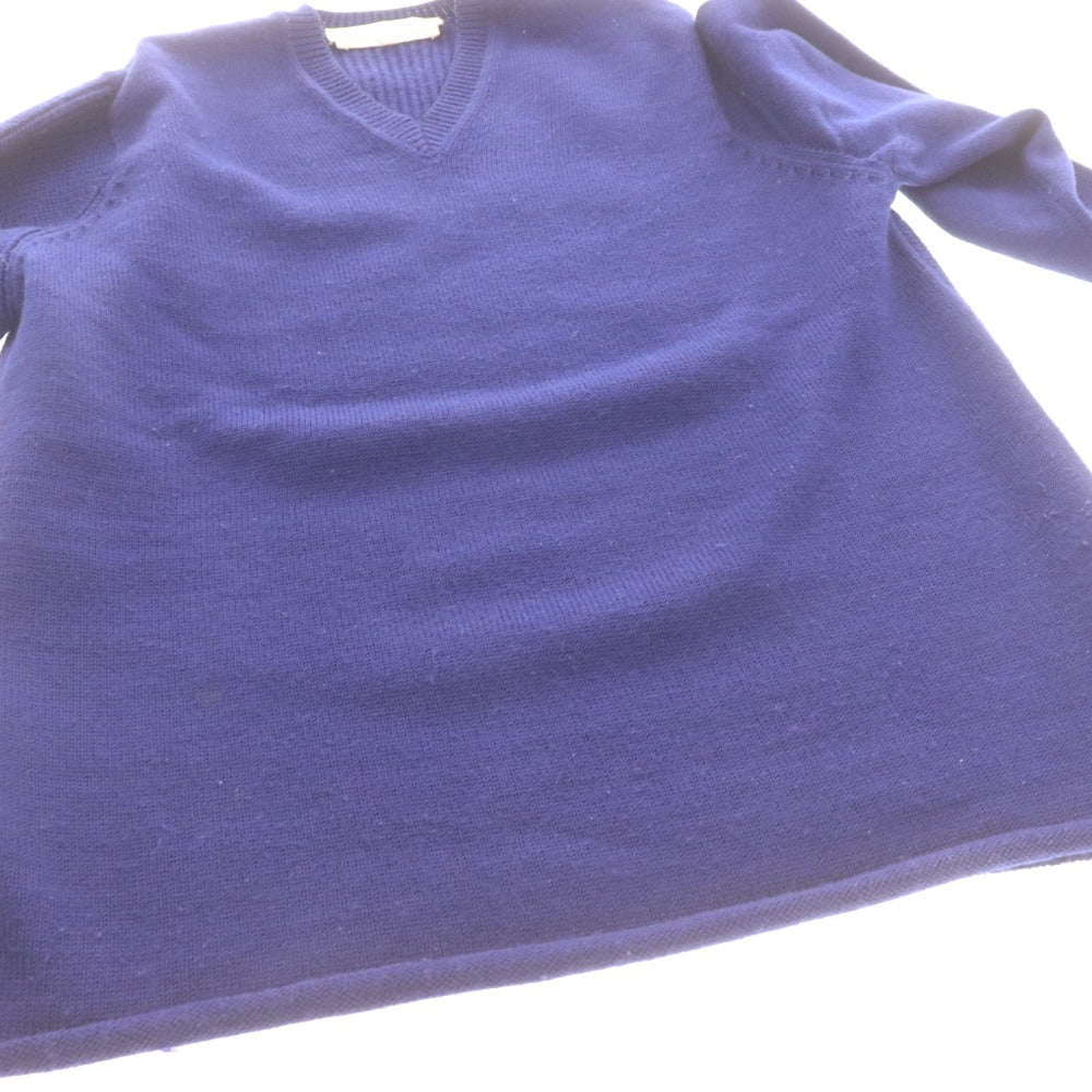 ■ COMME des GARÇONS SHIRT D-TK9210 Long Sleeve V-Neck Sweater, Made in France, Men's, Size Small, Navy