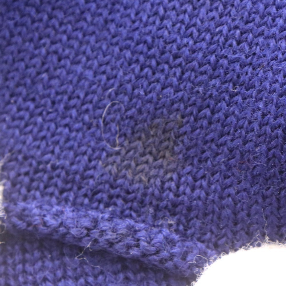 ■ COMME des GARÇONS SHIRT D-TK9210 Long Sleeve V-Neck Sweater, Made in France, Men's, Size Small, Navy