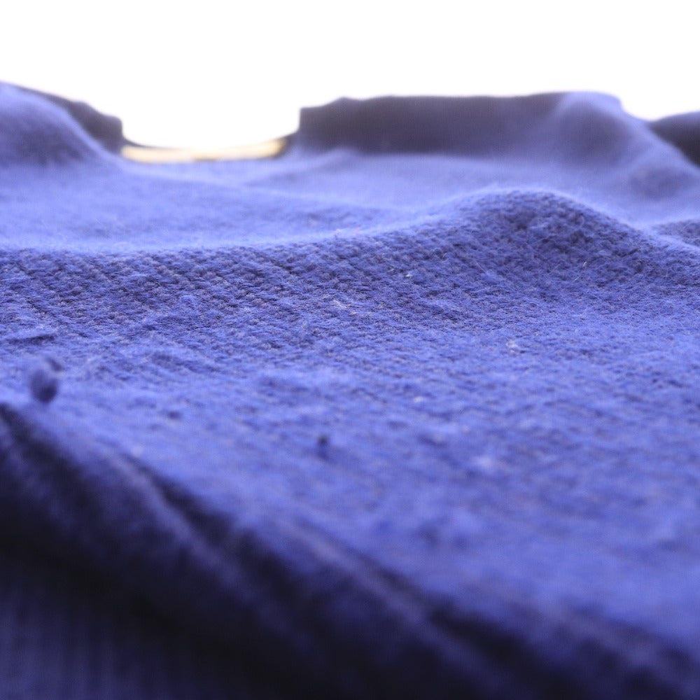 ■ COMME des GARÇONS SHIRT D-TK9210 Long Sleeve V-Neck Sweater, Made in France, Men's, Size Small, Navy