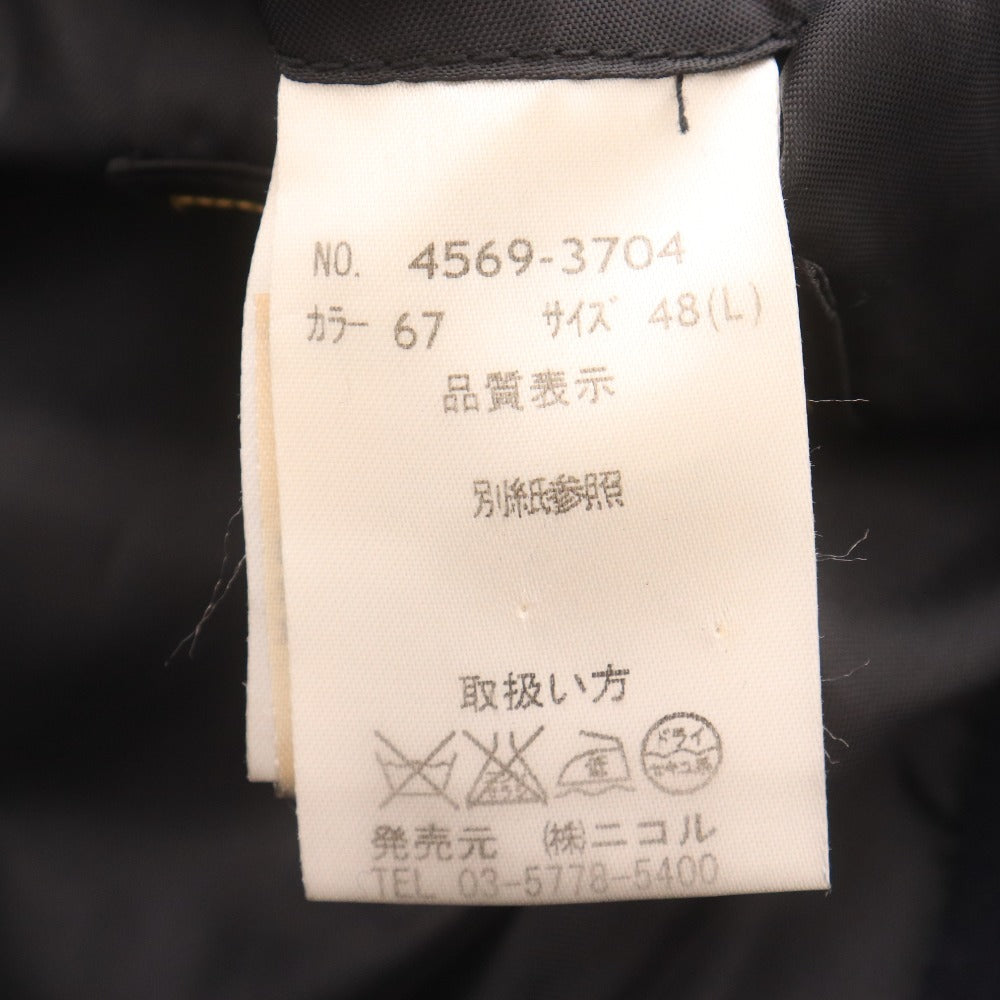 ■ Vital MONSIEUR NICOLE ヴィタル ムッシュニコル テーラードジャケット 長袖 アウター 襟 フロントボタン メンズ 48(L) ダークネイビー