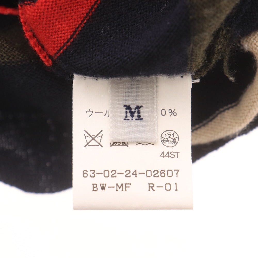 ■ TOMORROWLAND tricot トゥモローランド セーター 長袖 トップス ニット Vネック ボーダー柄 メンズ M マルチカラー ネイビー 等