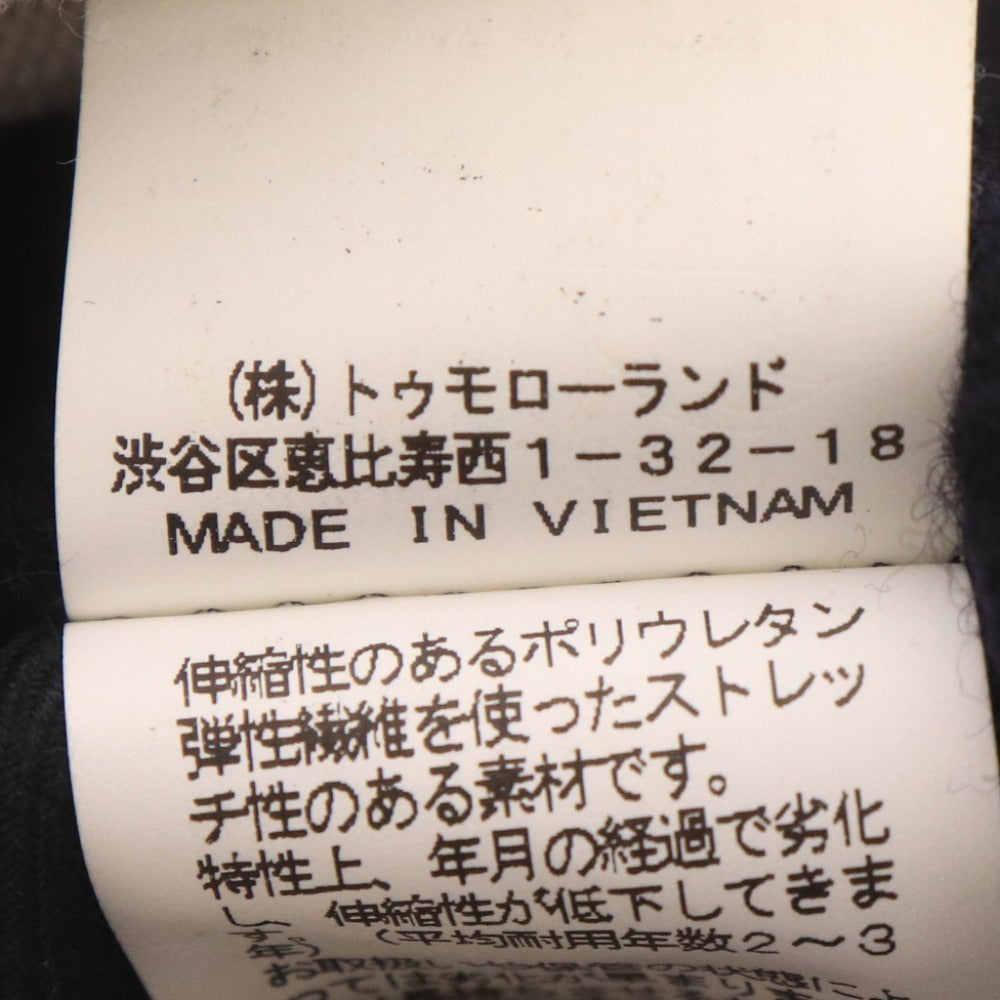 ■ TOMORROWLAND トゥモローランド テーラードジャケット 襟 フロントボタン 胸ポケット チェック柄 メンズ 44 (S相当) ネイビー