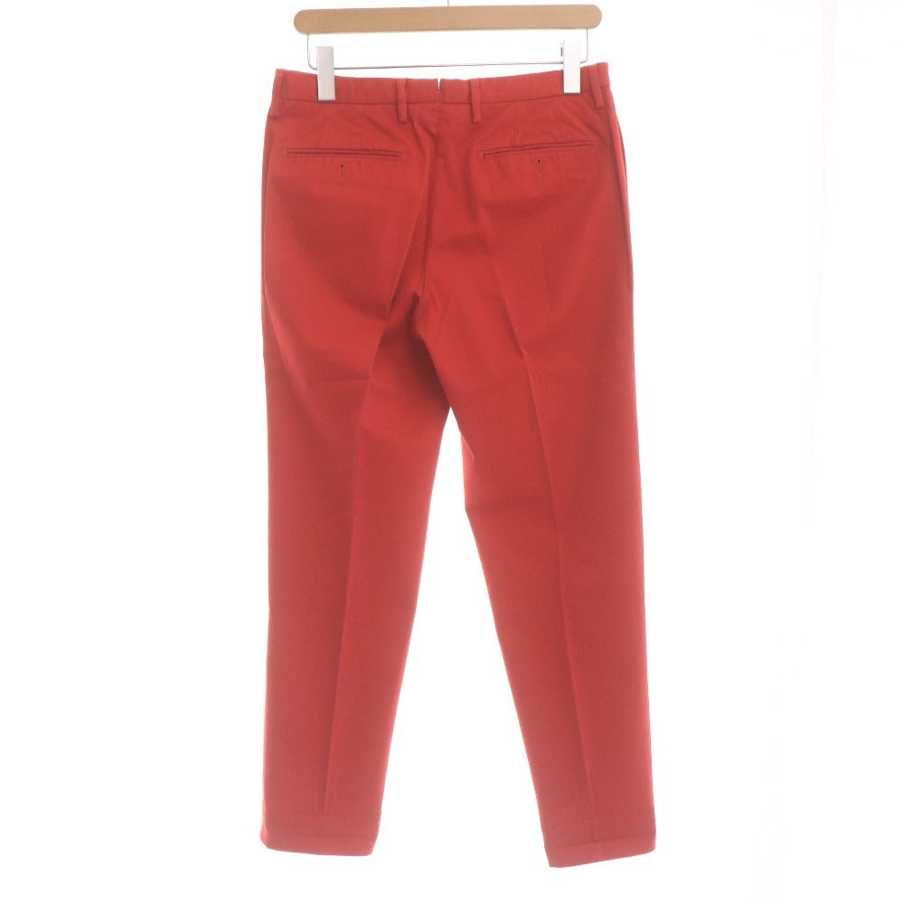 ■ UNITED ARROWS TOKYO ユナイテッドアローズ チノパンツ ボトムス ポケット 前ボタン ロゴ メンズ 46 (M相当) レッド