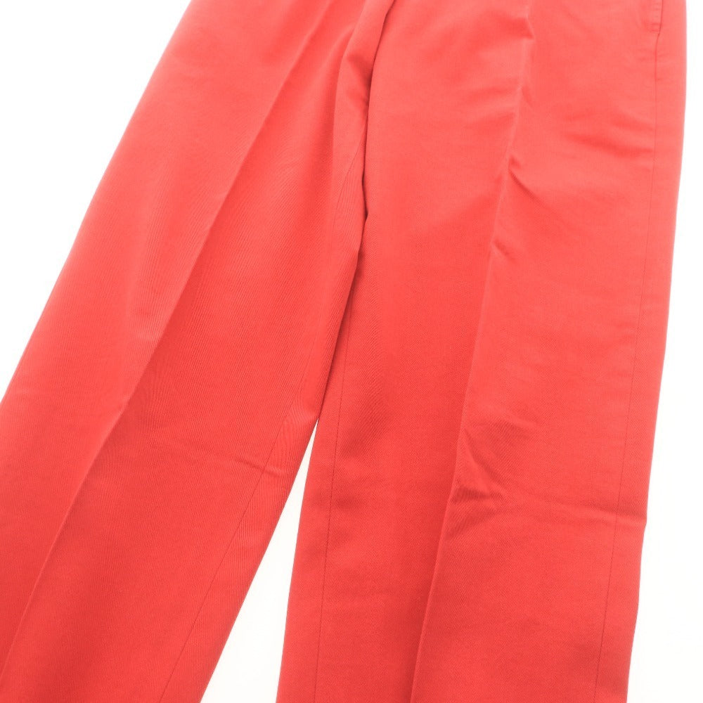 ■ UNITED ARROWS TOKYO ユナイテッドアローズ チノパンツ ボトムス ポケット 前ボタン ロゴ メンズ 46 (M相当) レッド