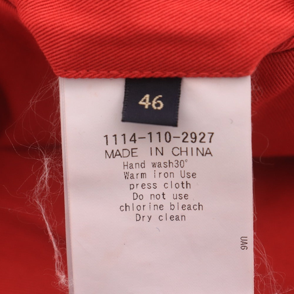 ■ UNITED ARROWS TOKYO ユナイテッドアローズ チノパンツ ボトムス ポケット 前ボタン ロゴ メンズ 46 (M相当) レッド