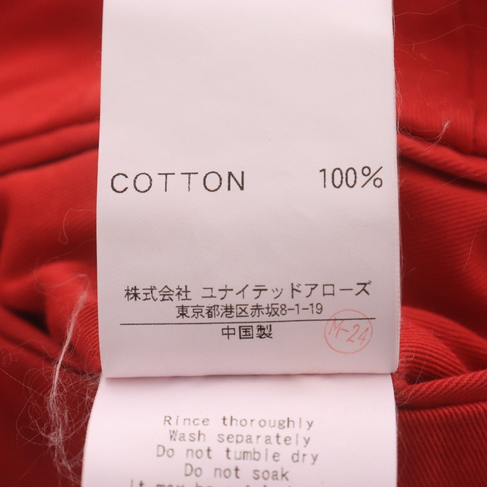 ■ UNITED ARROWS TOKYO ユナイテッドアローズ チノパンツ ボトムス ポケット 前ボタン ロゴ メンズ 46 (M相当) レッド