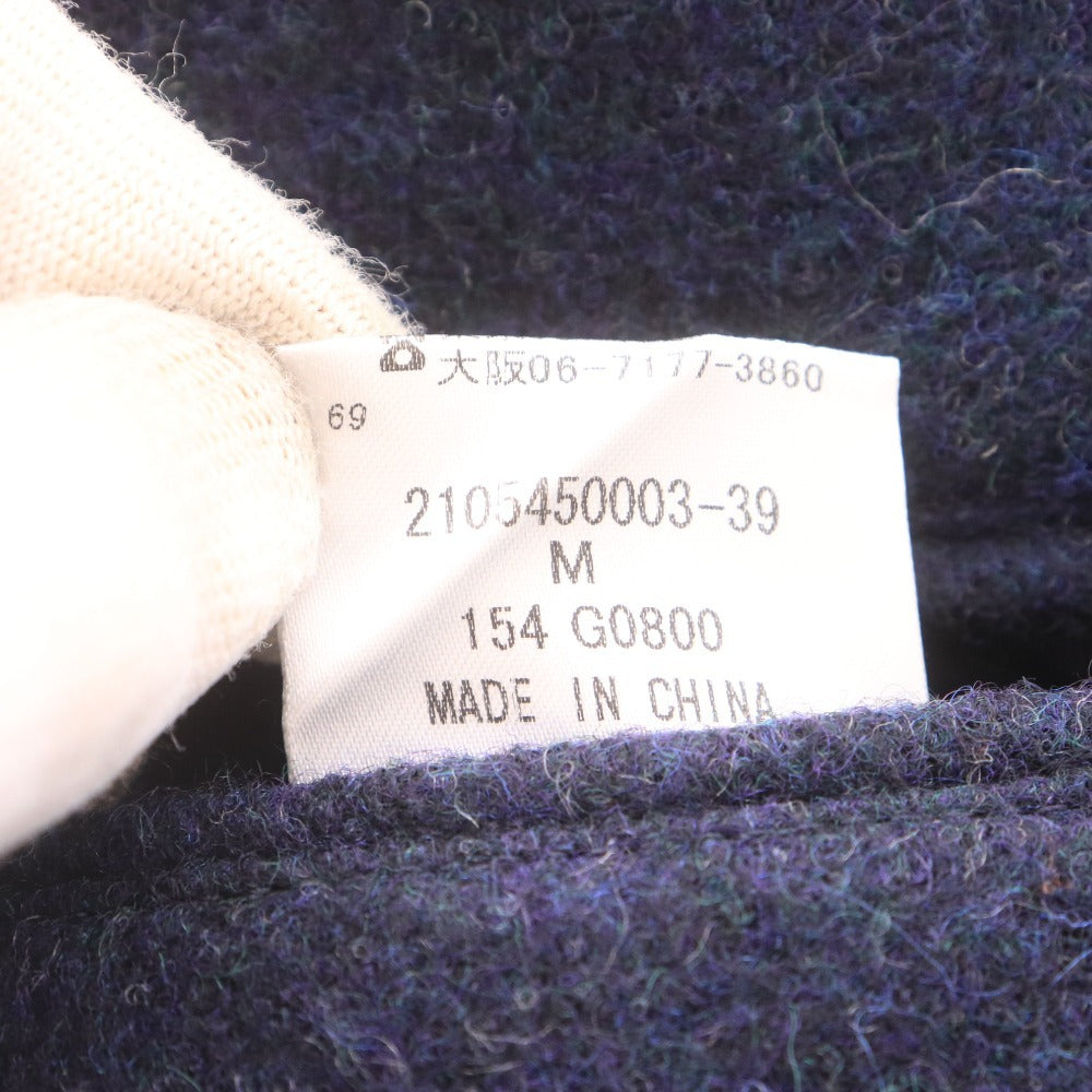 ■ KENT AND CURWEN テーラードジャケット コート 長袖 アウター 襟 フロントボタン ロゴ 胸ポケット メンズ M ネイビー