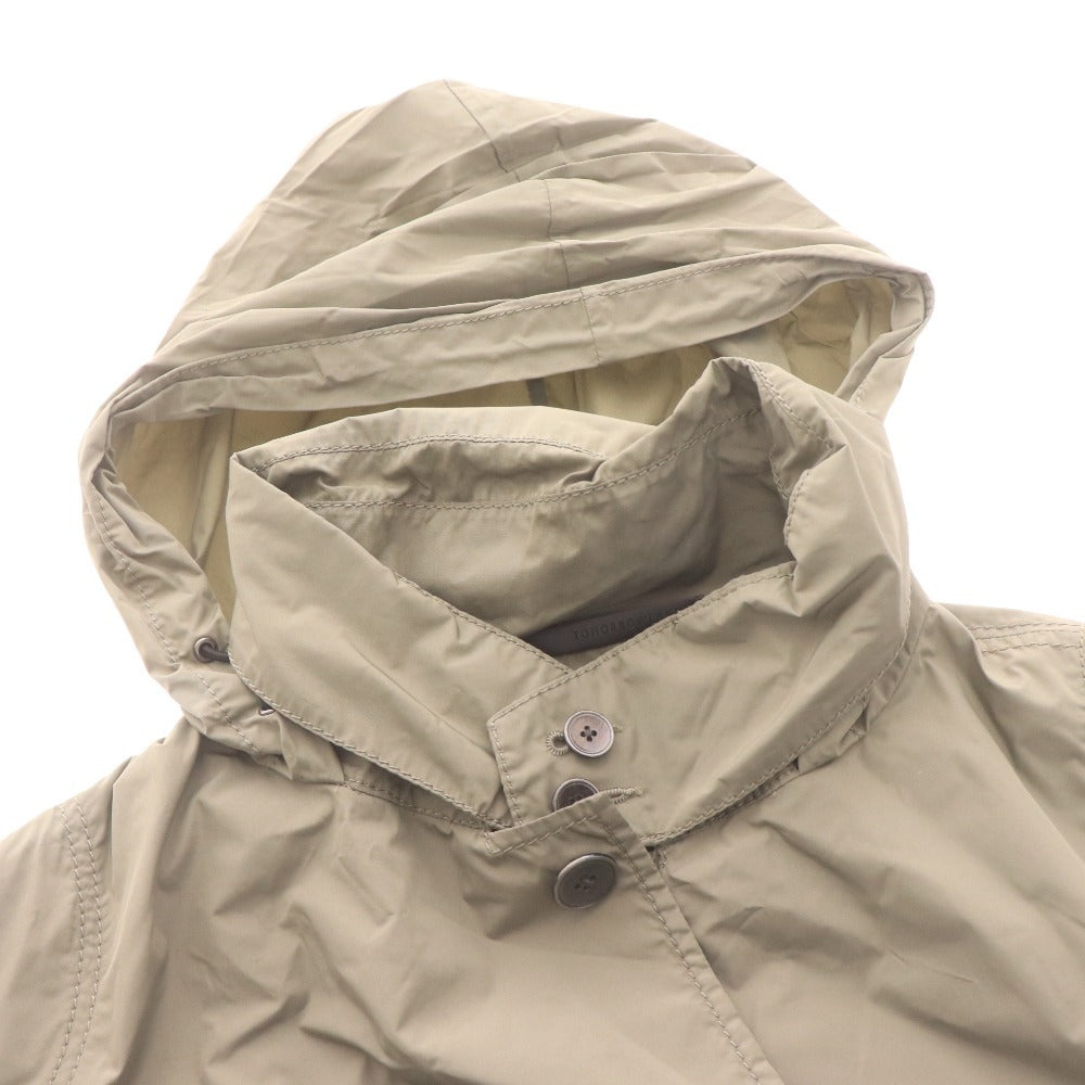 ■ TOMORROWLAND テーラードジャケット ウインドブレーカー 長袖 アウター フード収納可 シャカシャカ 襟 メンズ 48(M相当) カーキグレー